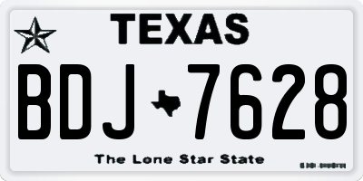 TX license plate BDJ7628