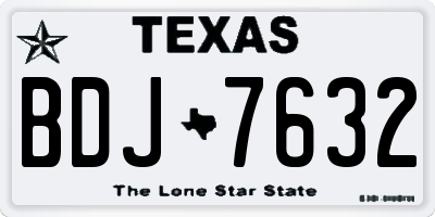 TX license plate BDJ7632