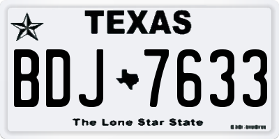 TX license plate BDJ7633