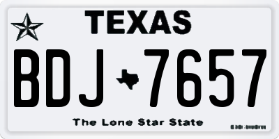 TX license plate BDJ7657