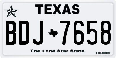 TX license plate BDJ7658