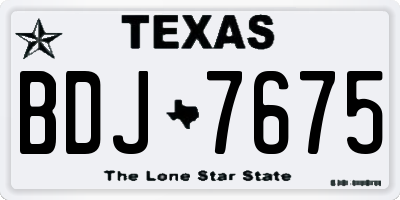 TX license plate BDJ7675
