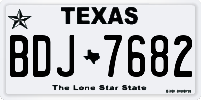 TX license plate BDJ7682
