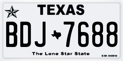 TX license plate BDJ7688