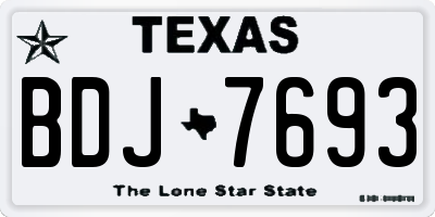 TX license plate BDJ7693