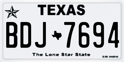 TX license plate BDJ7694
