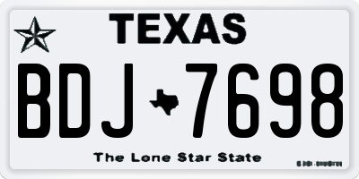 TX license plate BDJ7698