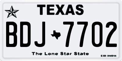 TX license plate BDJ7702
