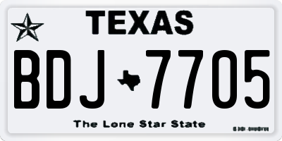 TX license plate BDJ7705
