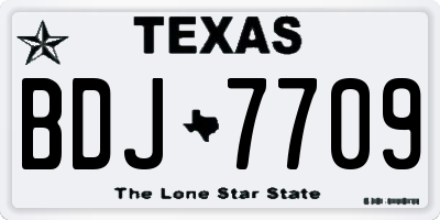 TX license plate BDJ7709