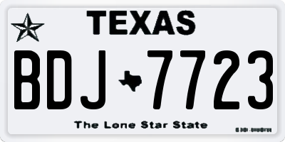 TX license plate BDJ7723