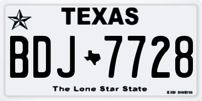 TX license plate BDJ7728