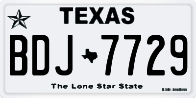 TX license plate BDJ7729
