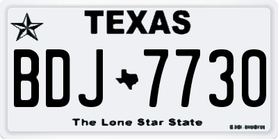 TX license plate BDJ7730