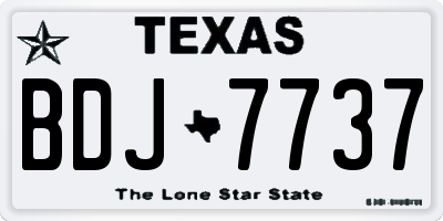 TX license plate BDJ7737