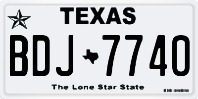 TX license plate BDJ7740