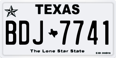 TX license plate BDJ7741