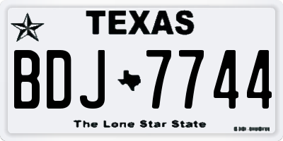TX license plate BDJ7744