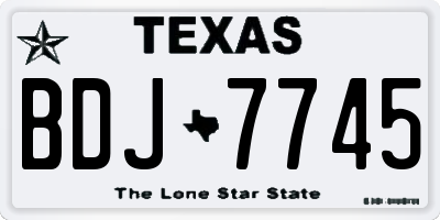 TX license plate BDJ7745