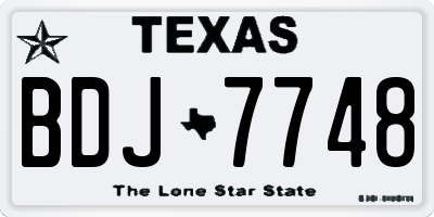 TX license plate BDJ7748