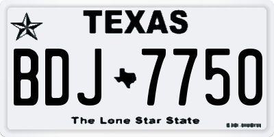 TX license plate BDJ7750