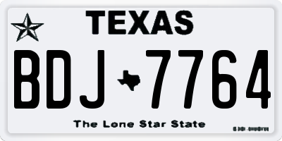 TX license plate BDJ7764