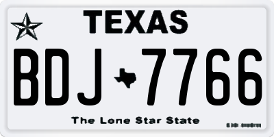 TX license plate BDJ7766
