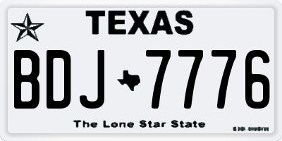TX license plate BDJ7776