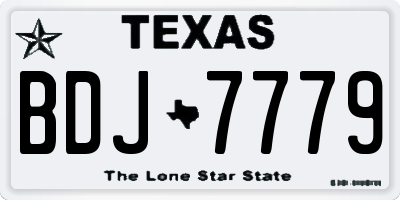 TX license plate BDJ7779