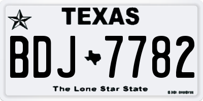 TX license plate BDJ7782