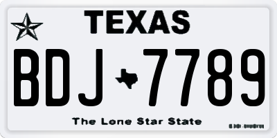 TX license plate BDJ7789