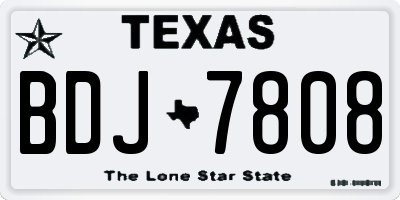 TX license plate BDJ7808