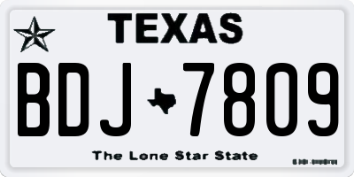 TX license plate BDJ7809