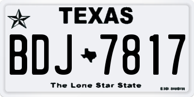 TX license plate BDJ7817
