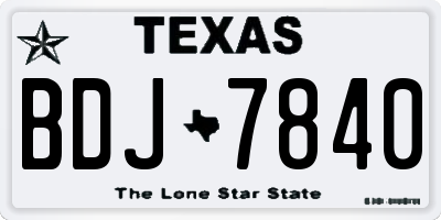 TX license plate BDJ7840