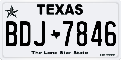 TX license plate BDJ7846