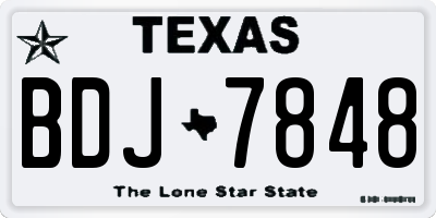 TX license plate BDJ7848