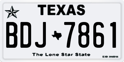 TX license plate BDJ7861