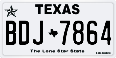 TX license plate BDJ7864