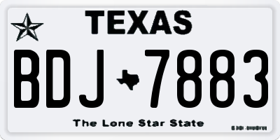 TX license plate BDJ7883