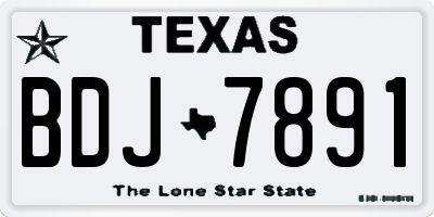 TX license plate BDJ7891