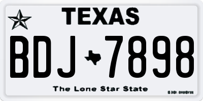 TX license plate BDJ7898