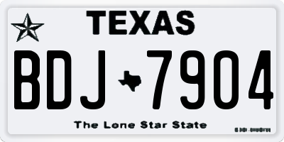 TX license plate BDJ7904