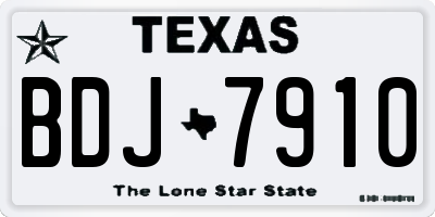 TX license plate BDJ7910
