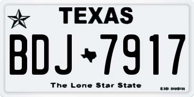 TX license plate BDJ7917