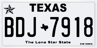 TX license plate BDJ7918