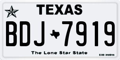 TX license plate BDJ7919