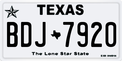 TX license plate BDJ7920