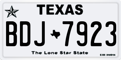 TX license plate BDJ7923