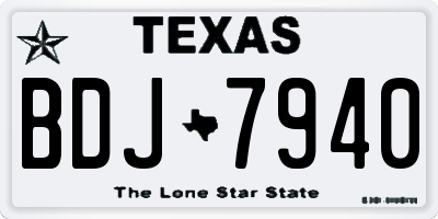 TX license plate BDJ7940